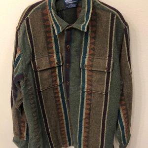 Aztec polo Ralph Lauren logging flannel wool